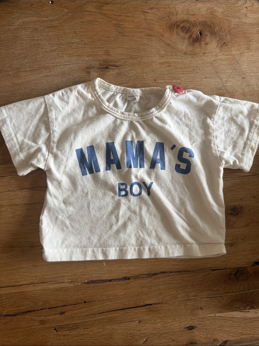 Mama's Boy Tee with Custom Shoulder Button